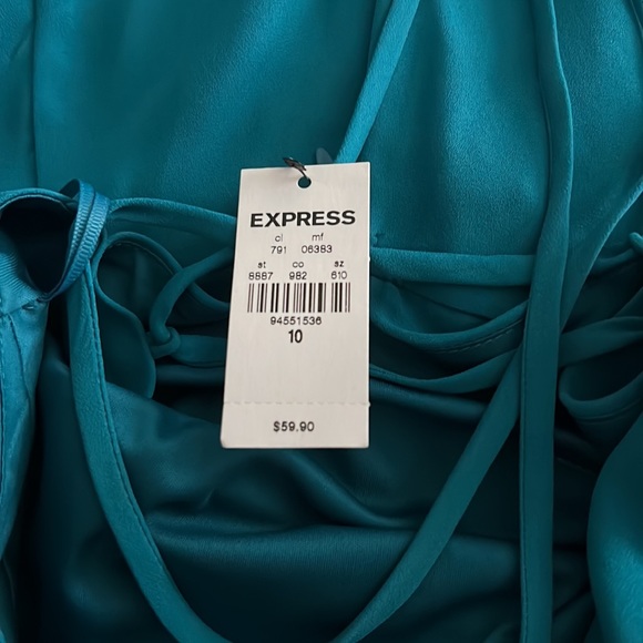 Express Strappy Back Romper ✨ Teal Brand New - Picture 4 of 5